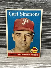 1958 Topps Baseball Curt Simmons #404 Philadelphia Phillies Vintage MLB Card