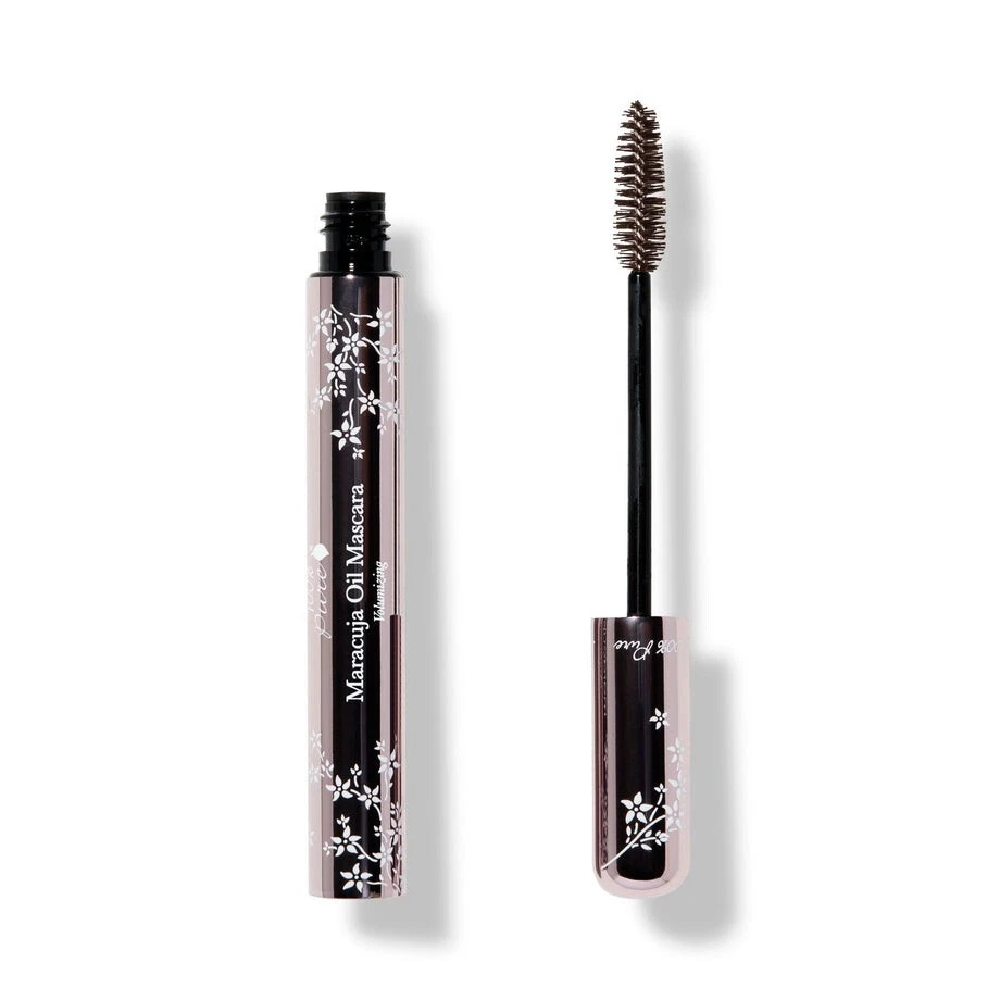100% PURE Maracuja Mascara: Dark Chocolate. Natural Volume Organic fruit Pigment