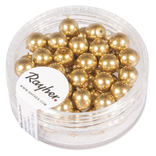 Rinascimento Perle In Vetro, 6Mm Ø, Oro, Scatola 45 Pz