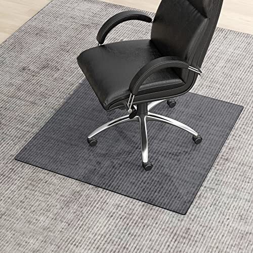Tempered Glass Office Chair Mat for Carpet or Hardwood Floors – Durable & Stylish