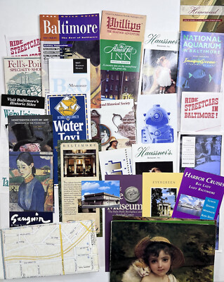 Baltimore MD Travel Brochures Flyers Menus Entertainment Lot 1990s