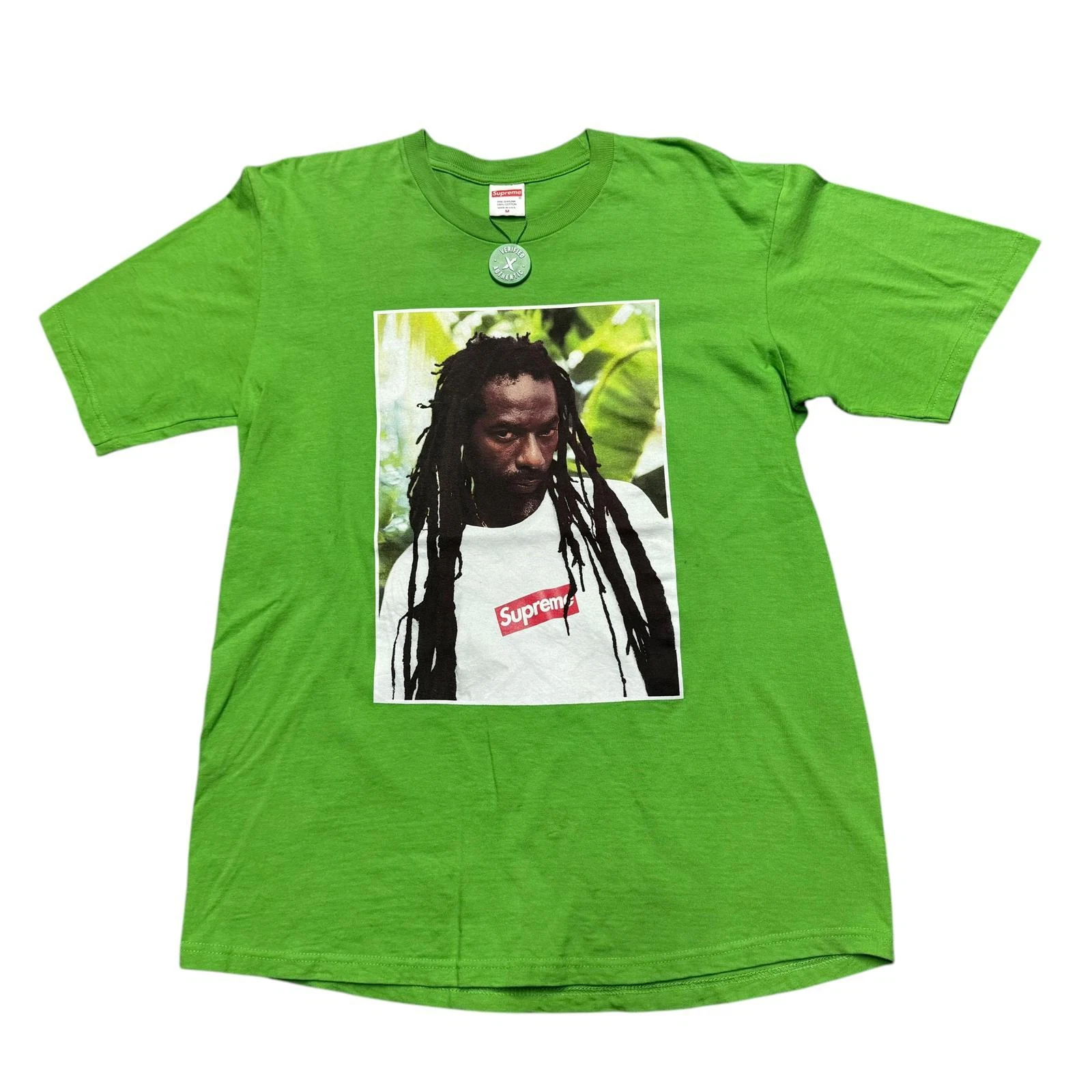 Chemise Supreme Homme Medium Buju Banton Authentique Portrait Vérifié Double Face