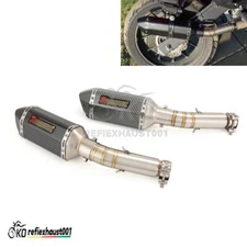 For Honda CBR500R CB500F 2013-2015 CB500X Mid Pipe Slip on System Exhaust Tips