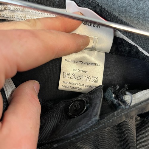 Dickies Baggy Hose 34 30 * Cargohose Doppelknie schwarz glänzend Wetlook - Bild 9 von 12