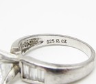 925 Sterling Silver  Vintage White Cubic Zirconia Band Ring Sz 8  RG3226 — photo 6