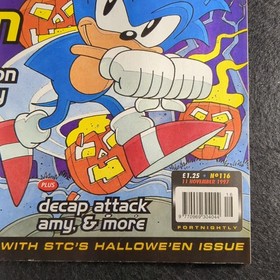 Sonic the Comic #116 - Fleetway UK - Halloween Cover - Super Sonic Solo Story!