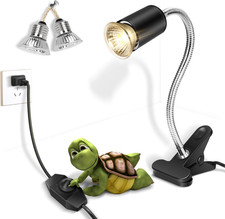 Reptile Heat Lamp,Heating Lamp with Clamp, Adjustable Habitat Basking Heat Lamp,
