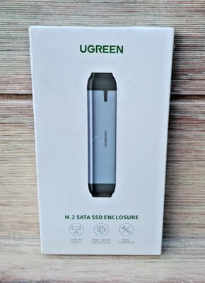 Ugreen M.2 SATA SSD Enclosure USB-A and USB-C - Brand New in Box