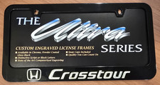 Honda Cross Tour Laser Etched Logo Notched License Plate Frame Official Licensed