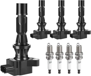 NPAUTO 4x Boîte de bobine d'allumage avec fiches d'étincelles pour 2.0 Mazda 3, Mazda 6 2006 - 2013