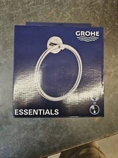 Free Shipping 1 New Grohe Essentials 8” Towel Ring Chrome 40365001 Bathroom 