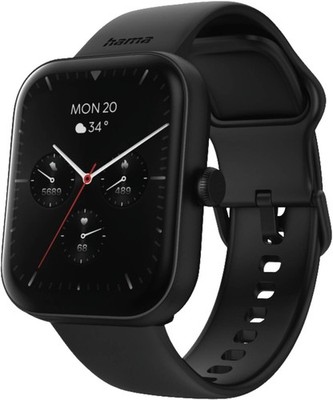 Hama 178614  Smartwatch 5000 schwarz 1,65 Zoll Puls Schlaftracking 168h