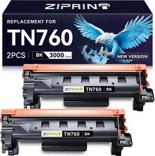 TN760 Toner Compatible With Brother MFC-L2710DW DCP-L2550DW HL-L2395DW  2-Pack