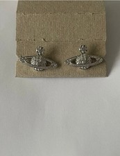 Vivienne Westwood Platinum mini bas relief earrings (No box)