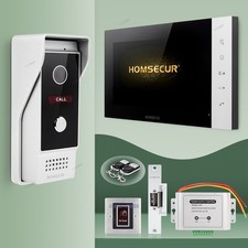 HOMSECUR 7" HD Video Door Phone Call Intercom IR Camera Night Vision Door Unlock
