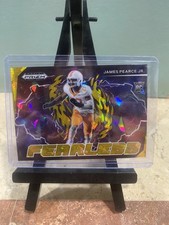 2025 Panini Prizm Draft Picks Fearless James Pearce Jr. F-JPJ Gold Ice Prizm RC