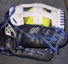 RHT Louisville Slugger DYN1350 14  Black, Blue And Grey Softball Glove