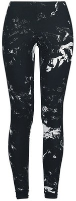 Black Premium by EMP Damen schwarze Leggings mit Allover-Print und weichem,