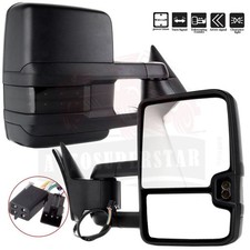 Pair Power Smoke Led Signal Lights Mirrors For Chevy Gmc C1500 C2500 C3500 Truck