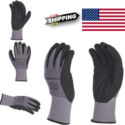 Micro Foam Nitrile Coated Work Gloves Size 10 XL Grey Touch Screen Capability