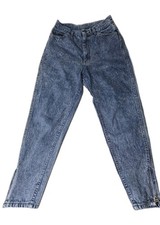 Lee Riders Vtg 80s Mom Stonewashed Tapered Zipper Ankle Unionmade Jeans Size 12