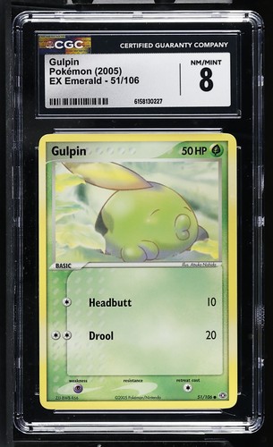 Gulpin graded CGC 8 for sale on eBay