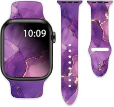 Silicone Replacement Watch Band for Apple Watch All Series, Women  Men