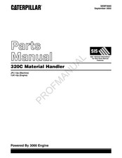 Caterpillar Cat 320C Material Handler Parts Catalog Manual