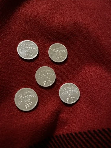 5 One gram silver rounds