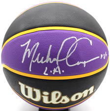 Michael Cooper Signed Los Angeles Lakers Logo Basketball W/Beckett COA BT56226