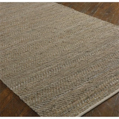 Uttermost Tobais 60x96" Coastal Rescued Leather Rug in Beige and Gray - Picture 3 of 3