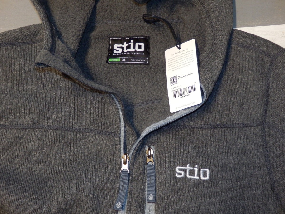 NEW NWT Stio Wilcox Fleece Full Zip Hoodie Jacket Men's XL Heather
