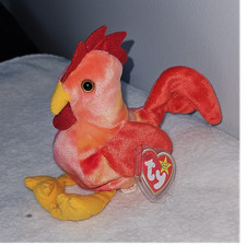 Ty Beanie Babies Strut Rooster 1996 Retired ORIGINAL TAG STILL ATTACHED 