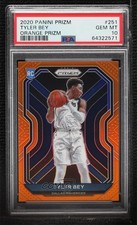 2020-21 Panini Prizm Orange Prizm 45/49 Tyler Bey #251 PSA 10 GEM MT 0c6