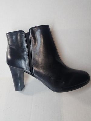 Ralph Lauren Women's Leather Ankle Boots 3.5 Heel Size 9.5 Black