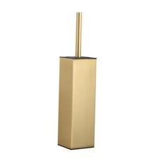 Standing Toilet Brush and Holder Aluminium Toilet Bowl Cleaner 1 Brushed Gold