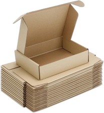 25 Pack Shipping Boxes, 8 x 4 x 2 inch, Corrugated Cardboard Packing