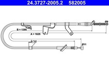 Bremsseil Seilzug Feststellbremse ATE 24.3727-2005.2 für SUZUKI SWIFT 3 MZ EZ
