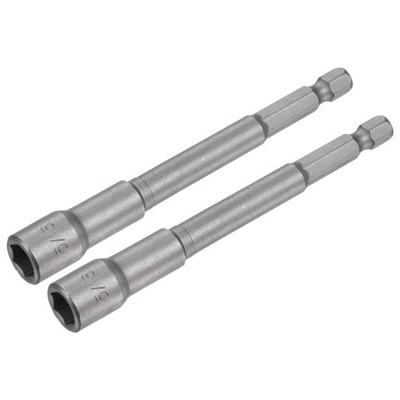1/4'' Quick-Change Hex Shank 5/16'' Magnetic Nut Driver Bit 4'' Length 2sets