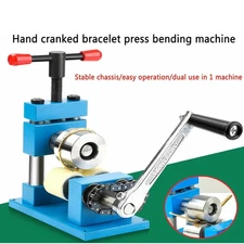 Jewelry Bending Machine Manual Rolling Mill Rollers Hand Crank Ring Bender To0-
