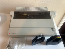 Apple ImageWriter II Printer A9M0320 w/ B W Color Ribbons and Box - Untested