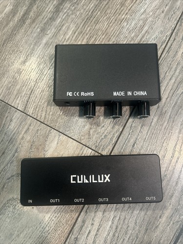 Cubilux 1/4" Audio Splitter 5 Channels & A 4-Ports 3.5 Stereo Audio Splitter