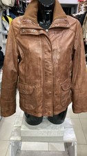 David Moore Womens Brown Leather Jacket Jacket Size 44 AD474