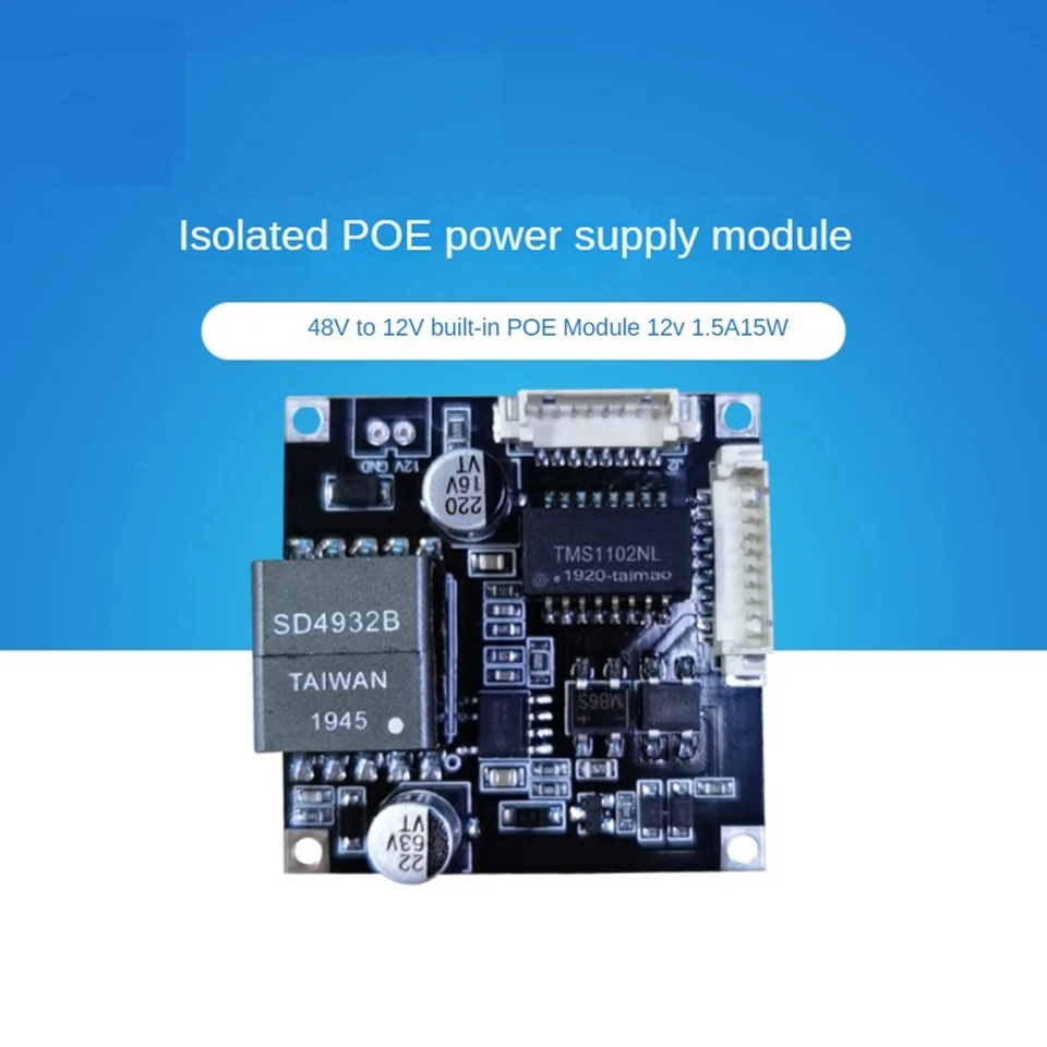 48V to 12V PoE Module for Security CCTV  IP Cameras  over Ethernet Modules6058 - Image 4 of 4