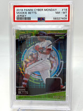 2018 Panini Cyber Monday #18 Mookie Betts JERSEY Serial #1/25 PSA 8 GAME WORN