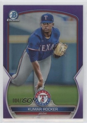 2023 Bowman Chrome Prospects Purple Refractor 4/250 Kumar Rocker #BCP-39 0s9t
