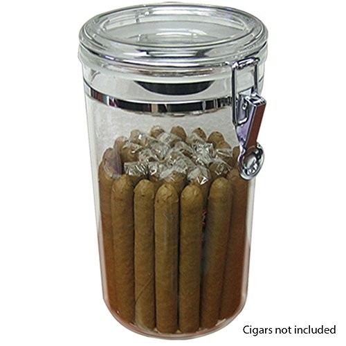Prestige Import Group AJ25 25 Count Acrylic Humidor Jar with Humidifier