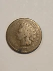 1872 Indian Head Cent { AG About Good } US Mint 1c Copper Penny