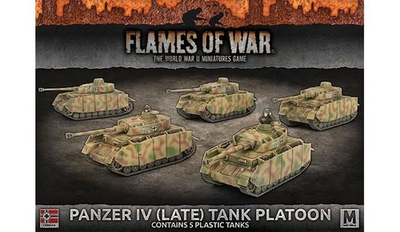 #ad Flames of War German Panzer IV Late Tank Platoon GBX121 Battlefront $49.50