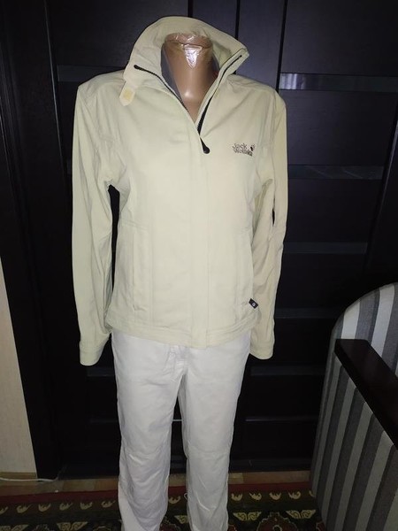 Women Jack Wolfskin Jacket Grey Cotton 38 / M / 46